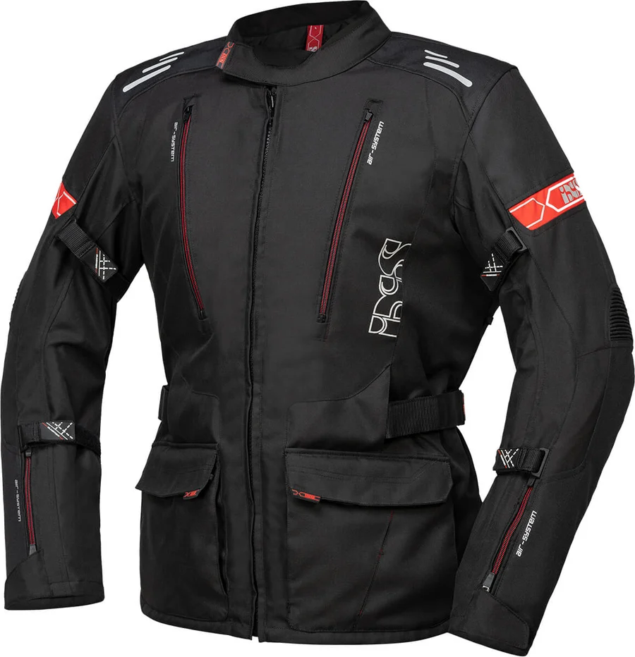 iXS Lorin-ST Motorrad-Tourenjacke – Schwarz/Rot