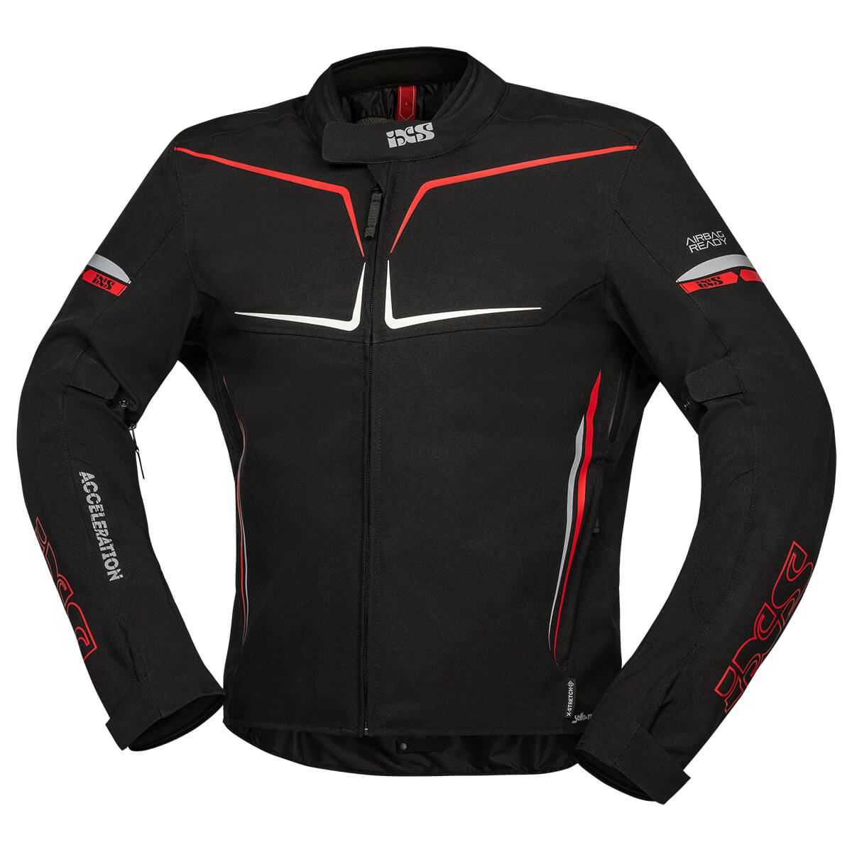 iXS TS-Pro ST+ Motorradjacke Schwarz Rot