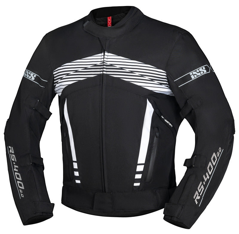 iXS RS-400-ST 3.0 Motorradjacke – Schwarz/Weiss