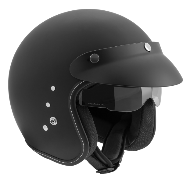 ROCC Classic Pro Jethelm Schwarz matt