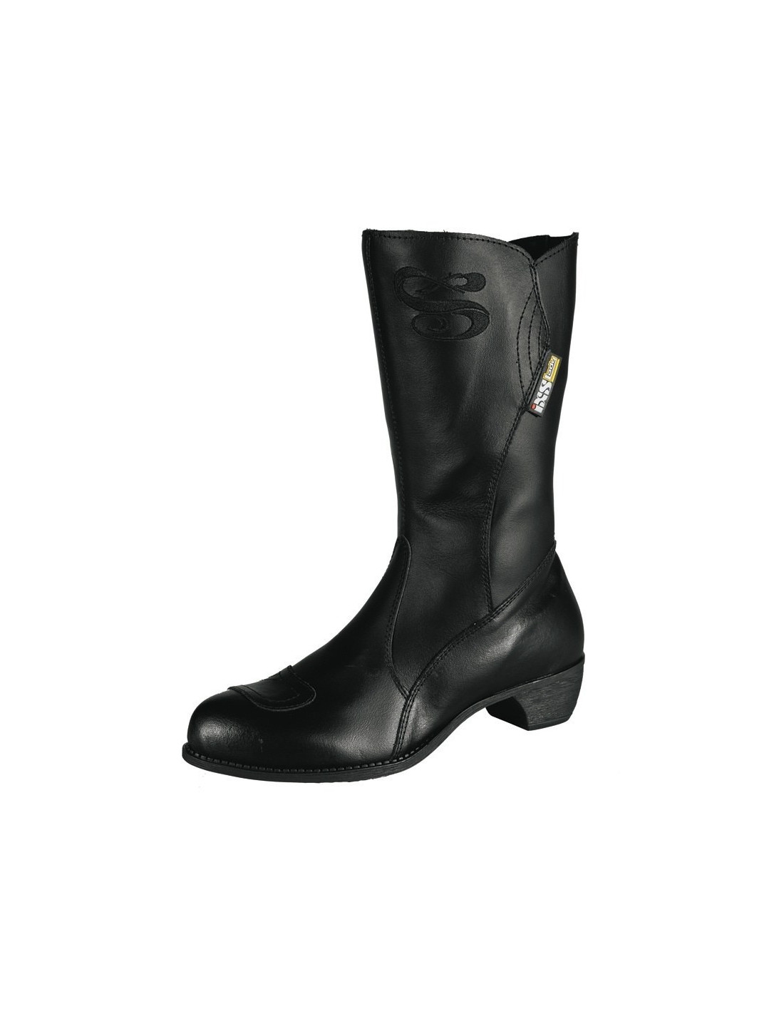 iXS Cinzia Damen-Motorradstiefel in Schwarz mit Stickerei am Schaft