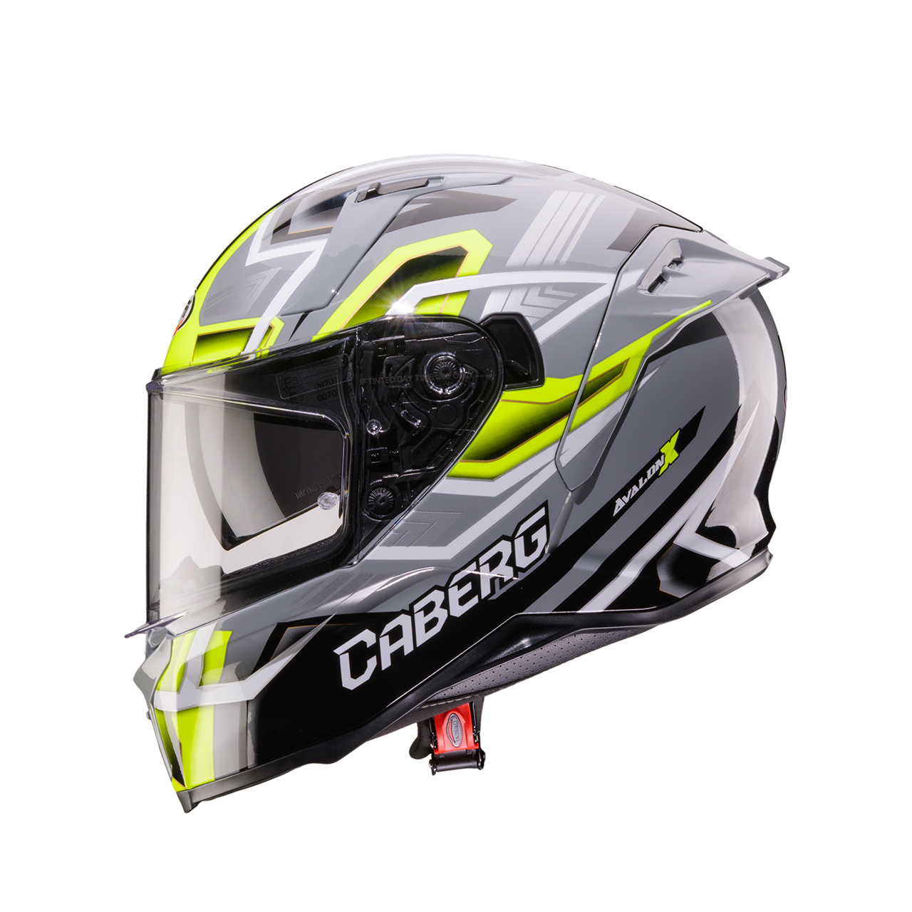Caberg Avalon X Brama Integralhelm in Grau / Neongelb / Schwarz