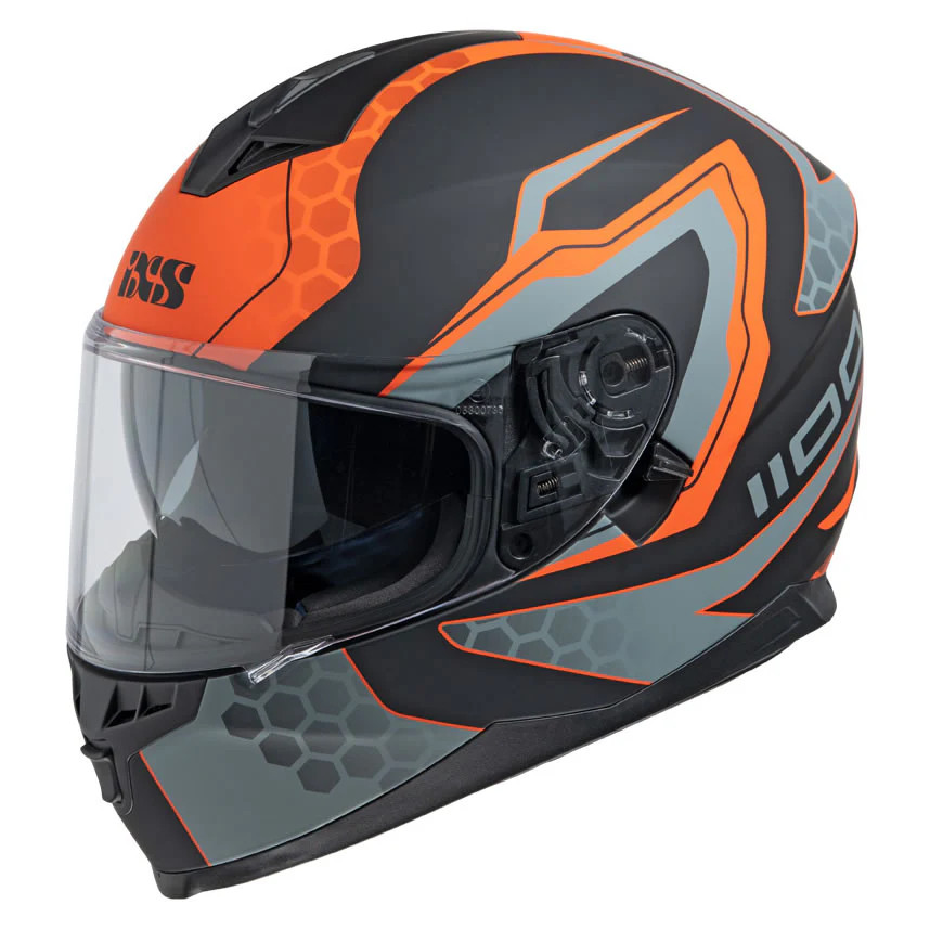 iXS 1100 2.2 Integralhelm – Schwarz matt/Orange