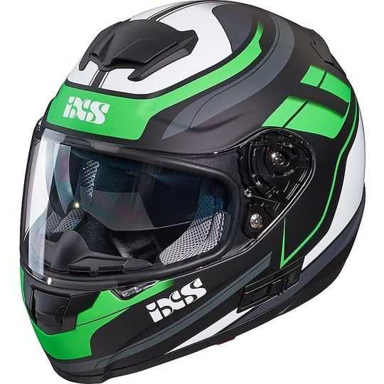 iXS 215 2.0 Integralhelm Schwarz matt/Grün/Weiss