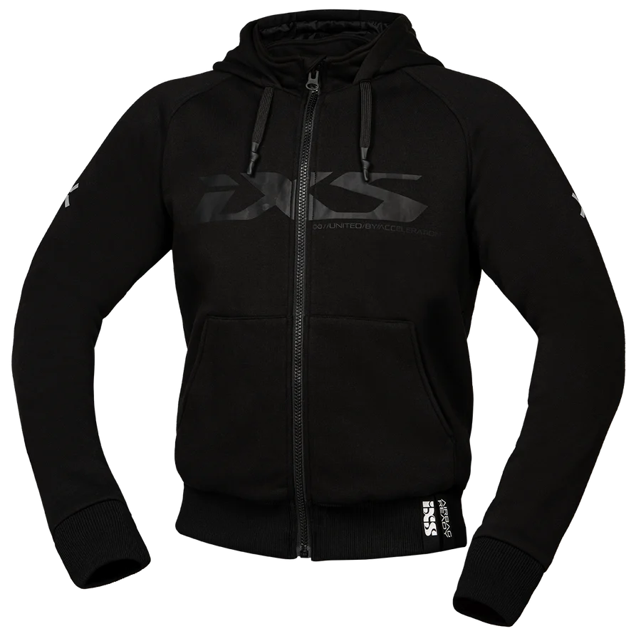 iXS Rapid 1.0 Motorrad-Hoodie in Schwarz