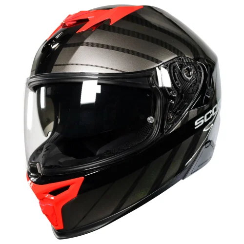 Scorpion EXO-520 Air Shade Integralhelm – Schwarz/Grau/Rot